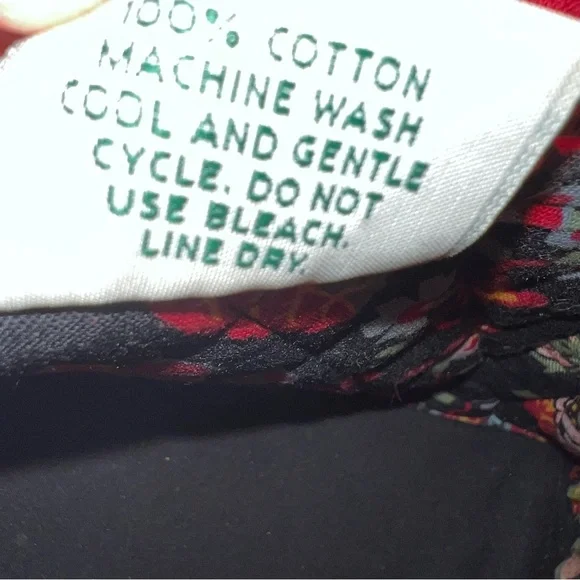 Vintage VERA BRADLEY Anastasia Petite Paddy Bag Zipper USA Black Red Floral Y2K - Picture 12 of 14